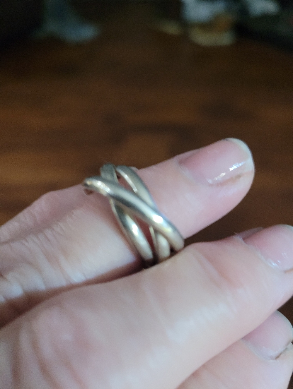 Classic Twisted Band Ring in Silver 925  Size 6